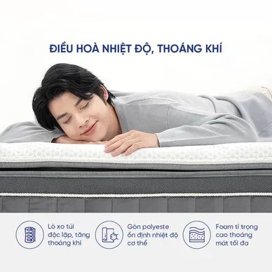 Nệm lò xo Dunlopillo Cambridge Luxe dày 34cm - Ảnh 8