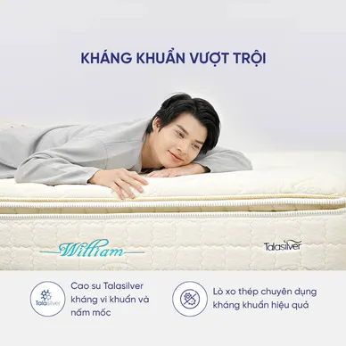 (Xả kho) Nệm lò xo túi độc lập Dunlopillo William dày 29cm - Ảnh 8