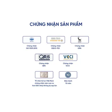 Nệm cao su bông ép đa tầng Kim Cương Titanium gấp 3 dày 5/9cm - Ảnh 11