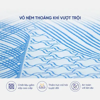 Nệm cao su bông ép đa tầng Kim Cương Titanium gấp 3 dày 5/9cm - Ảnh 5