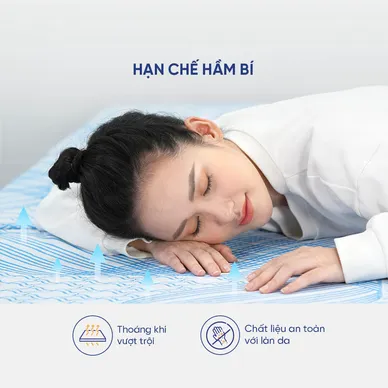 Nệm cao su bông ép đa tầng Kim Cương Titanium gấp 3 dày 5/9cm - Ảnh 8
