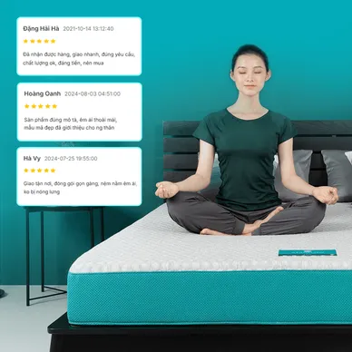 Nệm foam Nhật Bản Aeroflow Fit Plus kháng khuẩn dày 20cm - Ảnh 8