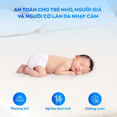 Bảo vệ nệm Doona Bamboo chống bụi bẩn, thoáng khí - Ảnh 5