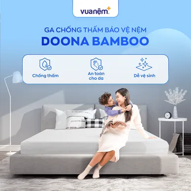 Bảo vệ nệm Doona Bamboo chống bụi bẩn, thoáng khí - Ảnh 2