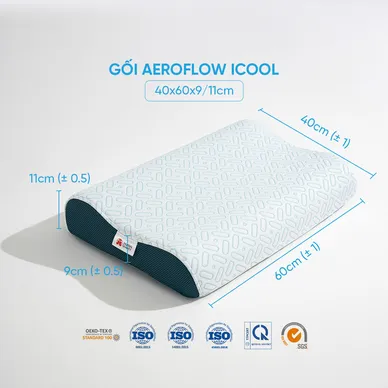 Gối foam Aeroflow iCool làm mát công thái học - Ảnh 2
