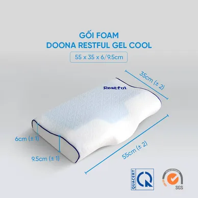 Gối foam Doona Restful công thái học giảm đau cổ vai gáy - Ảnh 2