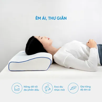 Gối foam Doona Restful công thái học giảm đau cổ vai gáy - Ảnh 7