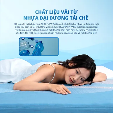 Nệm foam Nhật Bản Aeroflow Pride bảo vệ cột sống dày 22cm - Ảnh 5