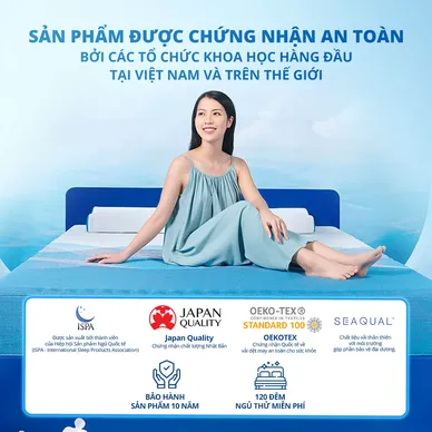 Nệm foam Nhật Bản Aeroflow Pride bảo vệ cột sống dày 22cm - Ảnh 11