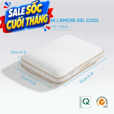 Gối memory foam Doona L'amore cool gel mát lạnh - Ảnh 2