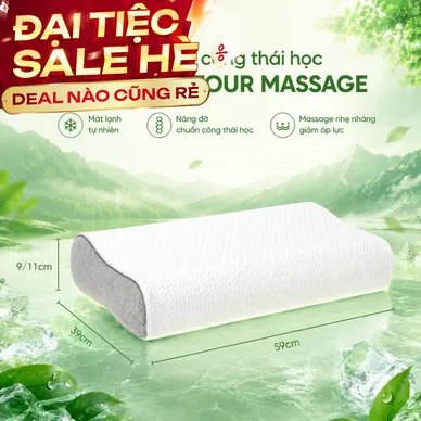 Gối cao su Gummi Contour giảm nhức mỏi, massage cổ vai gáy - Ảnh 2