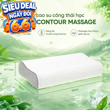 Gối cao su Gummi Contour giảm nhức mỏi, massage cổ vai gáy - Ảnh 2