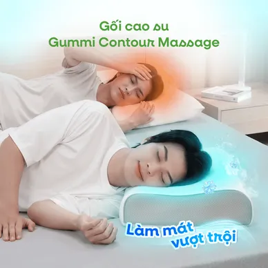 Gối cao su Gummi Contour giảm nhức mỏi, massage cổ vai gáy - Ảnh 12