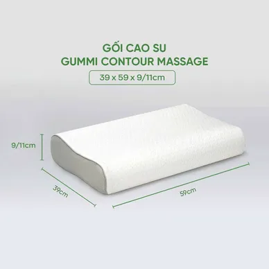 Gối cao su Gummi Contour Massage 100% thiên nhiên công thái học - Ảnh 2