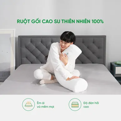 Gối ôm Cao su Gummi Body 100% thiên nhiên thoáng mát - Ảnh 6
