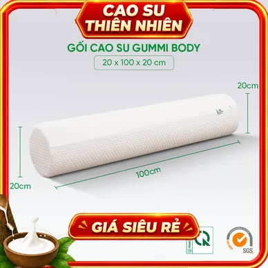 Gối ôm Cao su Gummi Body 100% thiên nhiên thoáng mát - Ảnh 2