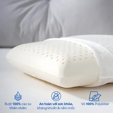 Gối cao su Gummi Cookie 100% thiên nhiên nâng đỡ cổ vai gáy - Ảnh 10