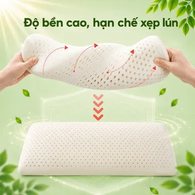 Gối cao su Gummi Cookie 100% thiên nhiên nâng đỡ, giảm căng cơ - Ảnh 6