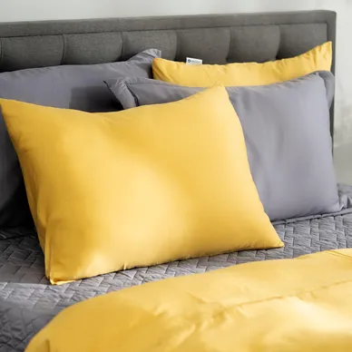 Bộ chăn ga phủ Amando Confident 7 chi tiết màu ghi xám - Ảnh 12