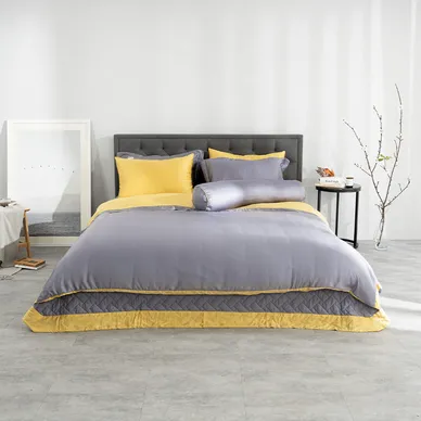 Bộ chăn ga phủ Amando Confident 7 chi tiết màu ghi xám - Ảnh 2