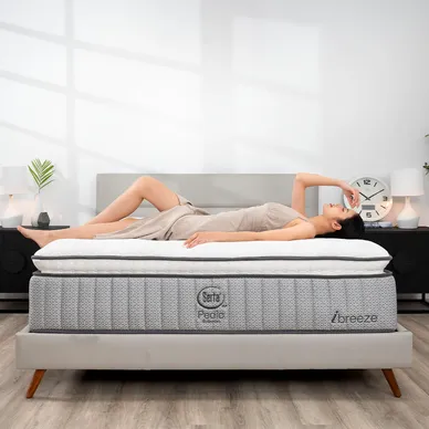 (Phiên bản giới hạn) Nệm lò xo Serta Pedic iBreeze cao cấp làm mát linh hoạt dày 41cm - Ảnh 11