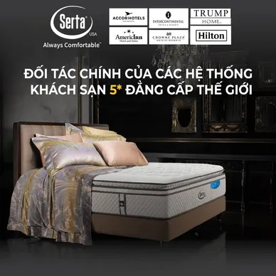 (Phiên bản giới hạn) Nệm lò xo Serta Perfect Sleeper Grand Suite cao cấp kháng khuẩn dày 30cm - Ảnh 12
