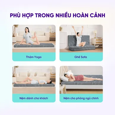 Nệm foam Goodnight Core (Akita) gấp 3 dày 8cm - Ảnh 5