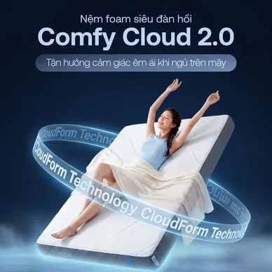 Nệm foam Comfy Cloud 2.0 siêu đàn hồi dày 15cm - Ảnh 4