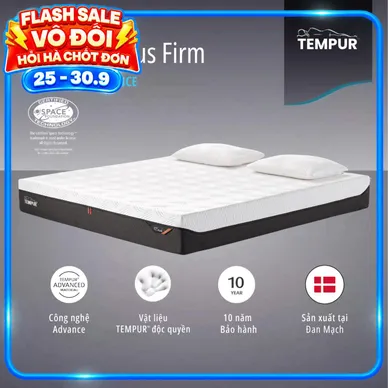 (Nhập Khẩu Đan Mạch) Nệm Foam Tempur Pro Plus Firm cân bằng trọng lực dày 25cm - Ảnh 3