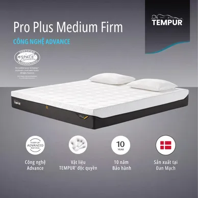 (Phiên bản giới hạn) Nệm Foam Tempur Pro Plus Medium Firm tương thích toàn diện dày 25cm - Ảnh 2