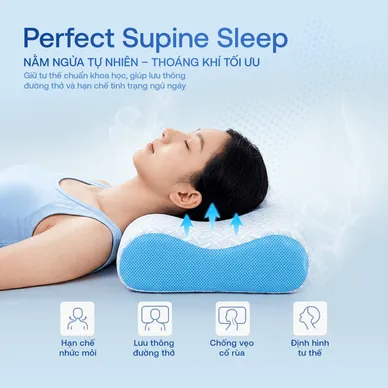 [BST Ngủ mát] Gối foam Comfy Nami ngủ nhanh mây tuyết, định hình cổ vai gáy - Ảnh 3