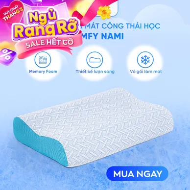 Gối foam Comfy Nami công thái học (BST Ngủ Mát) - Ảnh 2