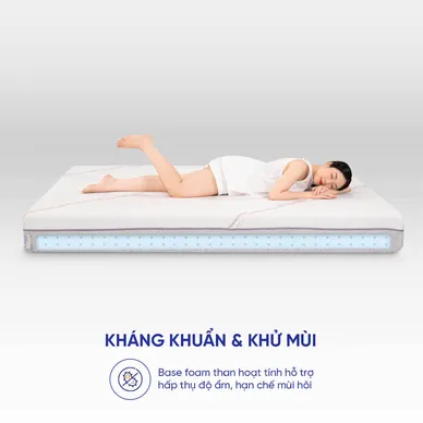 Nệm foam làm mát, kháng khuẩn nâng đỡ 5 vùng Comfy Lux 1.0 - Ảnh 8