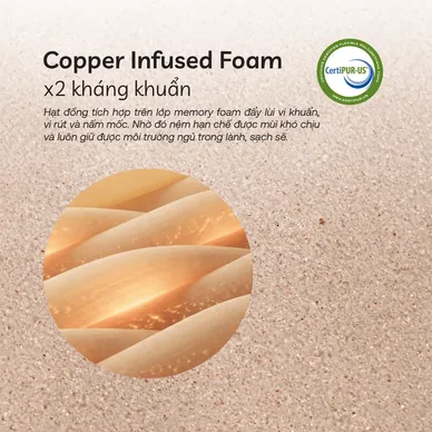 Nệm foam làm mát, kháng khuẩn nâng đỡ 5 vùng Comfy Lux 1.0 - Ảnh 8