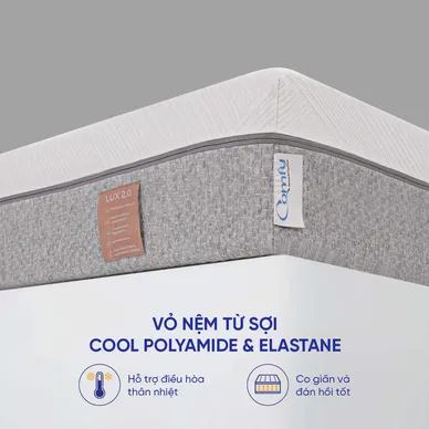 Nệm foam Comfy Lux 2.0 cao cấp kháng khuẩn kép dày 22cm - Ảnh 8