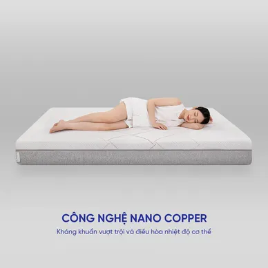 Nệm foam Comfy Lux 2.0 cao cấp kháng khuẩn kép dày 22cm - Ảnh 5