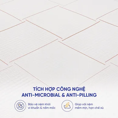 Nệm foam Comfy Lux 2.0 cao cấp kháng khuẩn kép dày 22cm - Ảnh 9