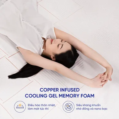 Nệm foam Comfy Lux 2.0 cao cấp kháng khuẩn kép dày 22cm - Ảnh 4