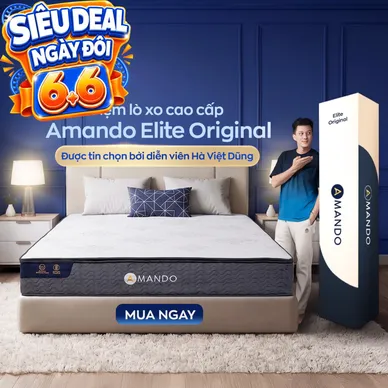 Nệm lò xo Amando Elite Original túi độc lập tiêu chuẩn khách sạn 5 sao dày 23cm - Ảnh 2