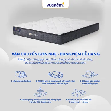 Nệm lò xo Amando Elite Original túi độc lập tiêu chuẩn khách sạn 5 sao dày 23cm - Ảnh 8