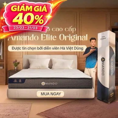 Nệm lò xo Amando Elite Original túi độc lập tiêu chuẩn khách sạn 5 sao dày 23cm - Ảnh 2