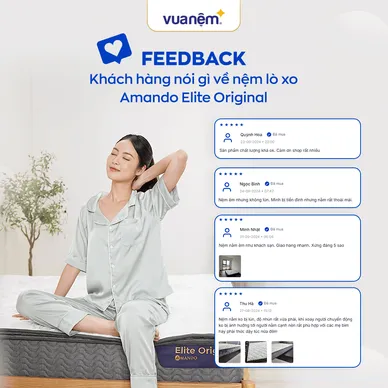 Nệm lò xo Amando Elite Original túi độc lập tiêu chuẩn khách sạn 5 sao dày 23cm - Ảnh 10