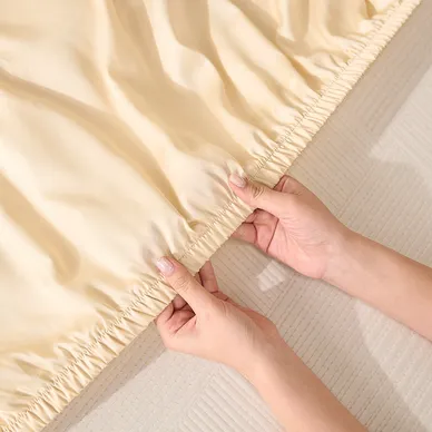 Bộ chăn ga lụa tencel cao cấp Amando Lagom 5 chi tiết màu kem/be - Ảnh 15