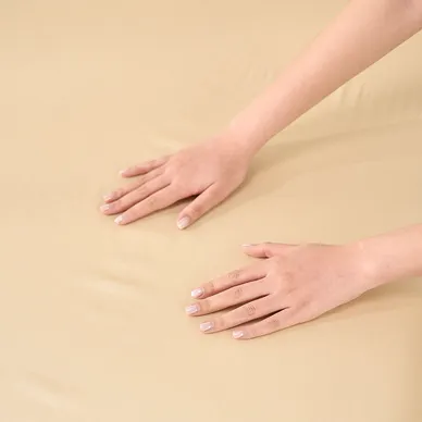 Bộ chăn ga lụa tencel cao cấp Amando Lagom 5 chi tiết màu kem/be - Ảnh 16