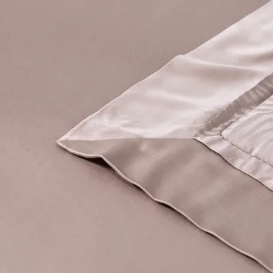 Bộ chăn ga Lụa tencel cao cấp Amando Lagom 5 chi tiết Màu Nâu - Ảnh 9