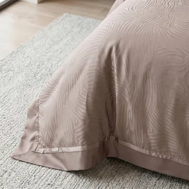 Bộ chăn ga Lụa tencel cao cấp Amando Lagom 5 chi tiết Màu Nâu - Ảnh 5