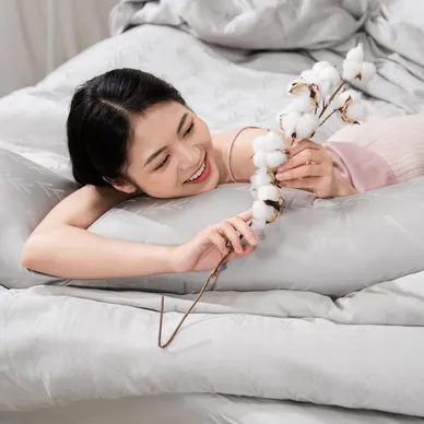 Bộ chăn ga Lụa tencel cao cấp Amando Lagom 5 chi tiết Màu Xám - Ảnh 11