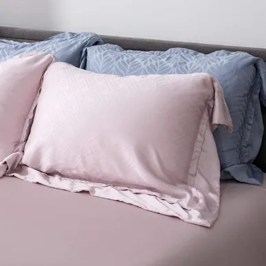 Bộ chăn ga Lụa tencel cao cấp Amando Lagom 5 chi tiết Màu Tím - Ảnh 7