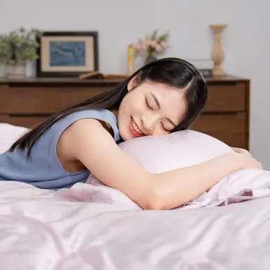 Bộ chăn ga Lụa tencel cao cấp Amando Lagom 5 chi tiết Màu Tím - Ảnh 11