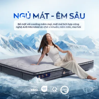 Nệm lò xo túi độc lập Amando Elite Plus ngủ mát, êm sâu dày 25cm - Ảnh 3